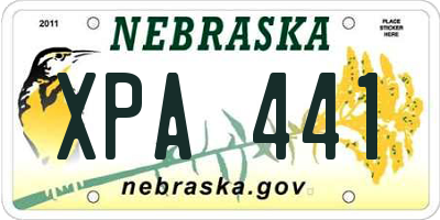 NE license plate XPA441