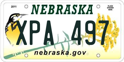 NE license plate XPA497