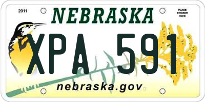 NE license plate XPA591