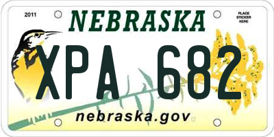 NE license plate XPA682