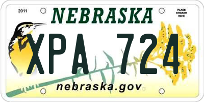 NE license plate XPA724