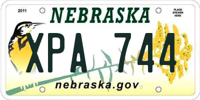 NE license plate XPA744