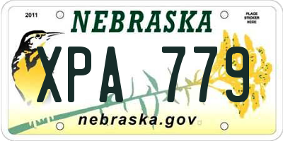 NE license plate XPA779