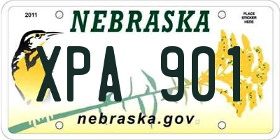 NE license plate XPA901