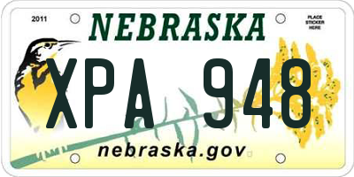 NE license plate XPA948