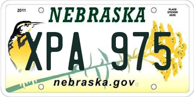 NE license plate XPA975