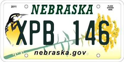 NE license plate XPB146