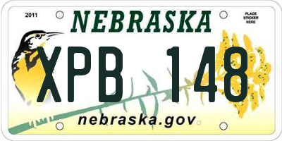 NE license plate XPB148