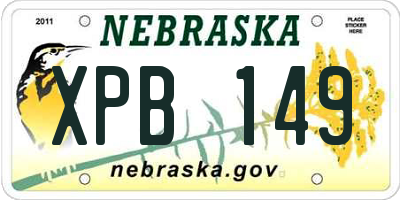 NE license plate XPB149