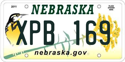 NE license plate XPB169