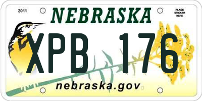 NE license plate XPB176