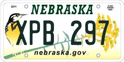 NE license plate XPB297