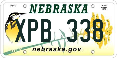NE license plate XPB338