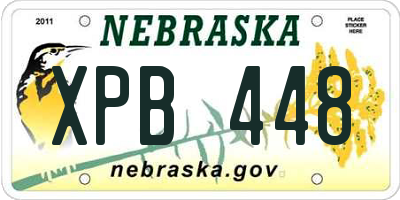 NE license plate XPB448