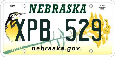 NE license plate XPB529