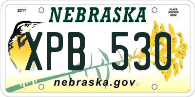 NE license plate XPB530