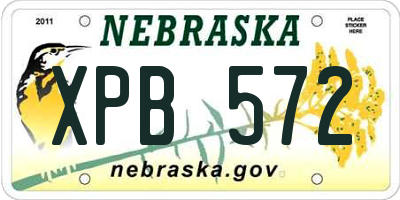 NE license plate XPB572