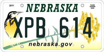 NE license plate XPB614