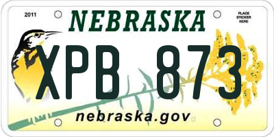 NE license plate XPB873