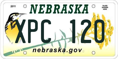 NE license plate XPC120