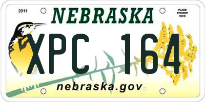 NE license plate XPC164