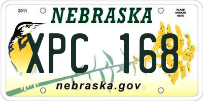 NE license plate XPC168