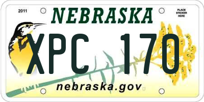 NE license plate XPC170