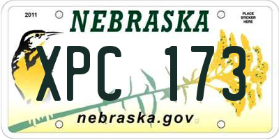 NE license plate XPC173