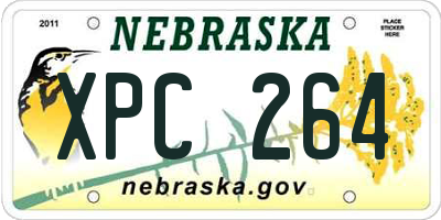 NE license plate XPC264