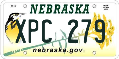 NE license plate XPC279