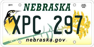 NE license plate XPC297
