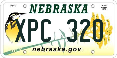 NE license plate XPC320