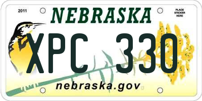 NE license plate XPC330
