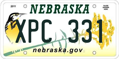 NE license plate XPC331