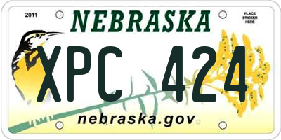 NE license plate XPC424
