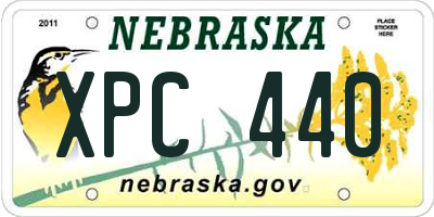 NE license plate XPC440
