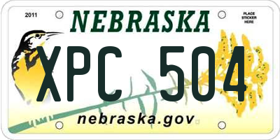 NE license plate XPC504