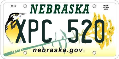 NE license plate XPC520
