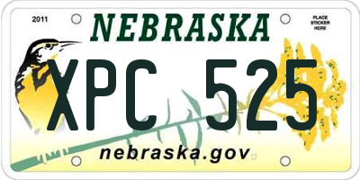 NE license plate XPC525
