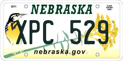 NE license plate XPC529