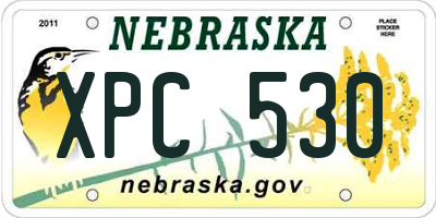NE license plate XPC530