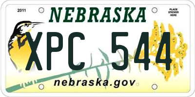 NE license plate XPC544