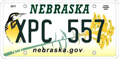 NE license plate XPC557