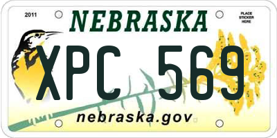 NE license plate XPC569