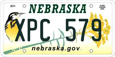 NE license plate XPC579