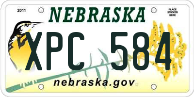 NE license plate XPC584