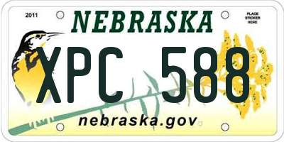 NE license plate XPC588