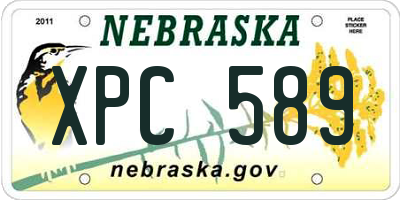 NE license plate XPC589