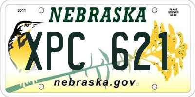 NE license plate XPC621