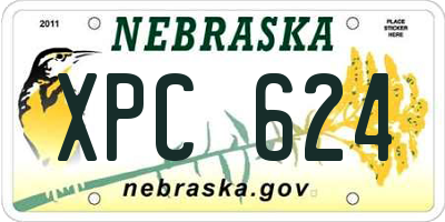 NE license plate XPC624